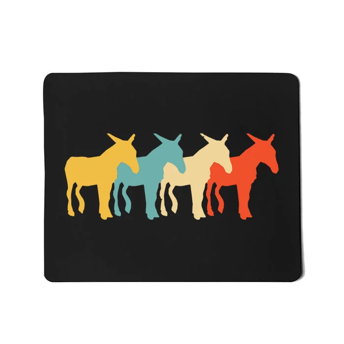 Mule Vintage Retro Donkey Horse Hybrid Lover 60s 70s Gift Mousepad