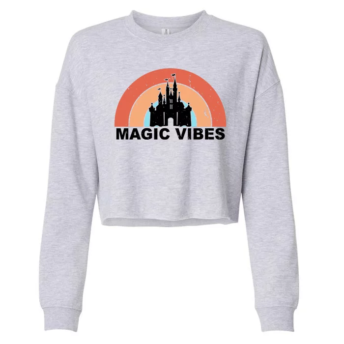 Magic Vibes Retro Cropped Pullover Crew