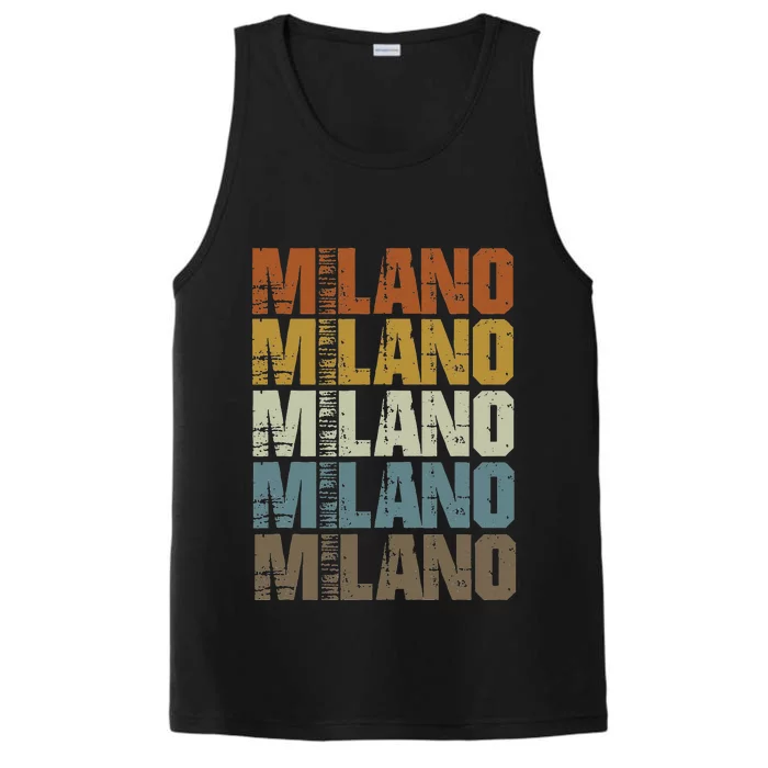 Milano Vintage Retro Souvenir Milano Milan Italy Fashion Performance Tank