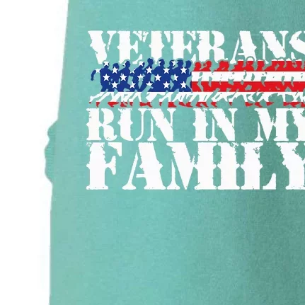 Military Veterans Run in My Family Running Doggie 3-End Fleece Hoodie