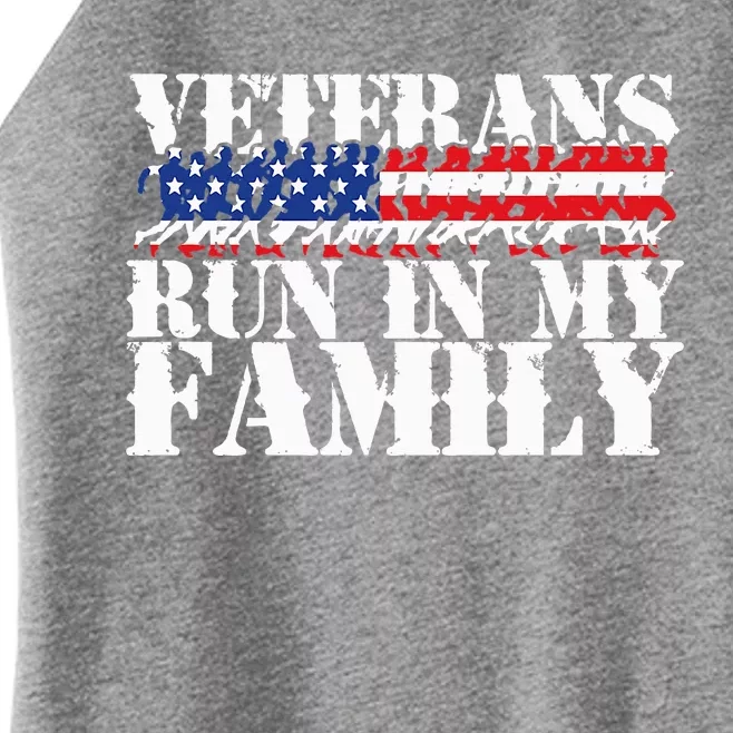 Military Veterans Run in My Family Running Women’s Perfect Tri Rocker Tank