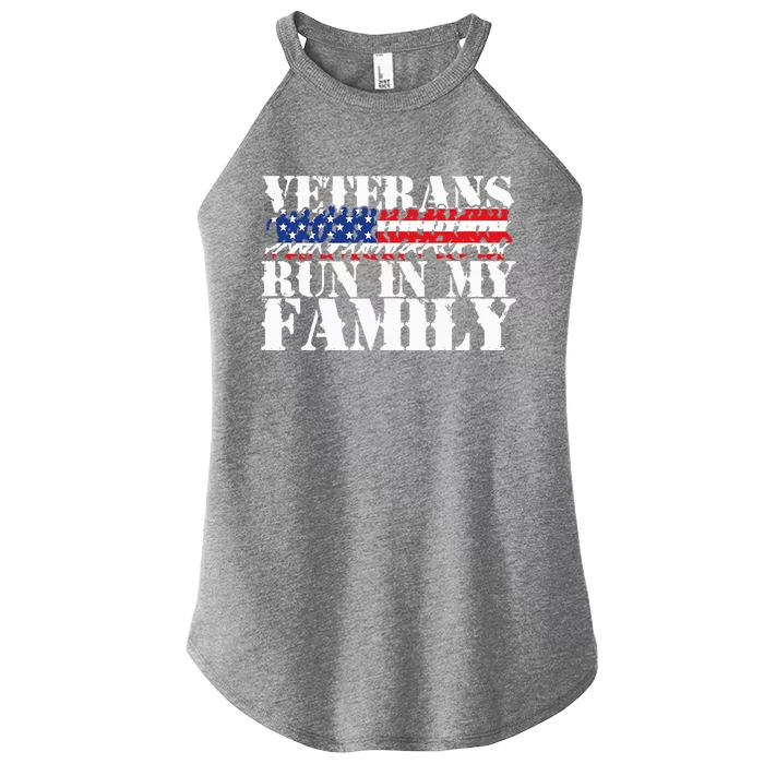 Military Veterans Run in My Family Running Women’s Perfect Tri Rocker Tank