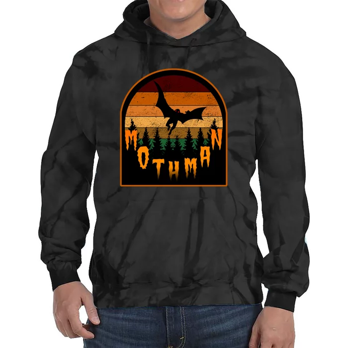 Mothman Vintage Retro Tie Dye Hoodie