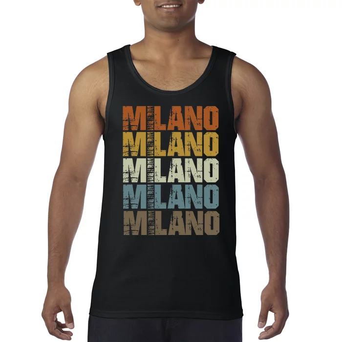 Milano Vintage Retro Souvenir Milano Milan Italy Fashion Tank Top