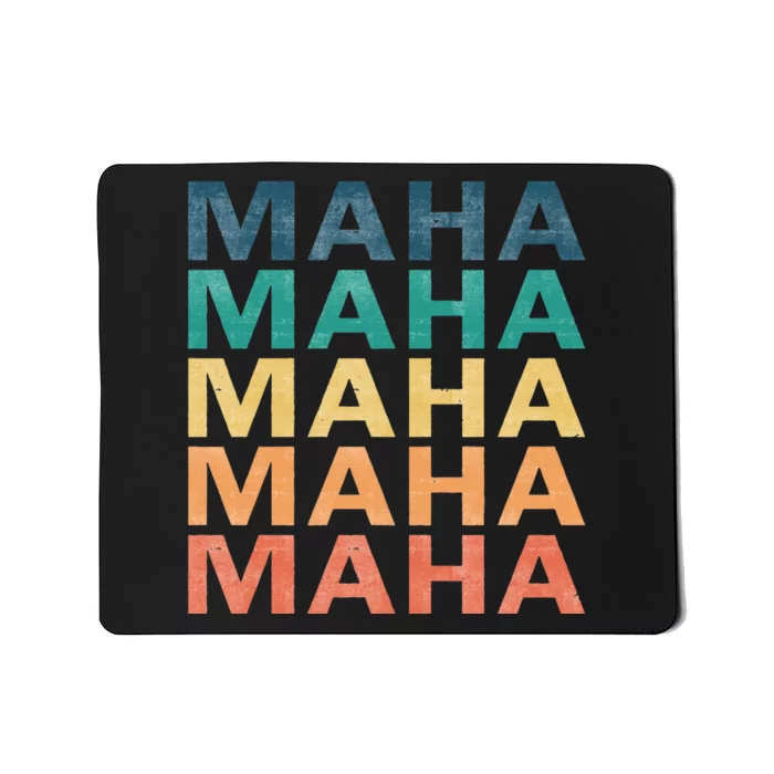 Maha Vintage Retro Maha Name Mousepad