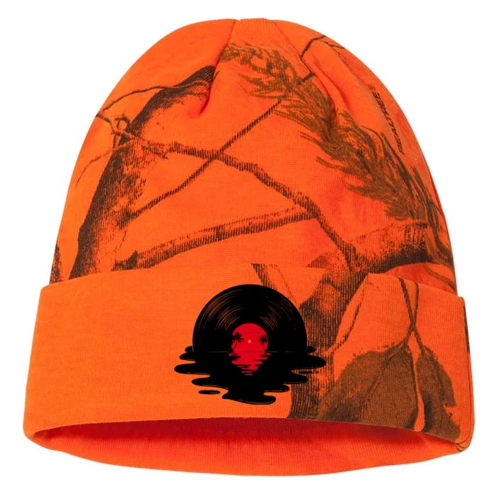 Melting Vinyl Record Sunset Kati - 12in Camo Beanie