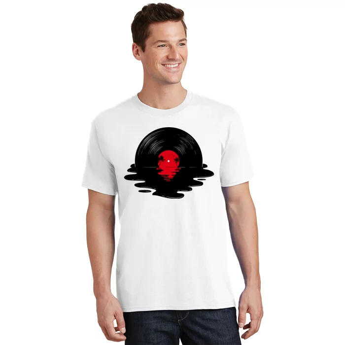 Melting Vinyl Record Sunset T-Shirt