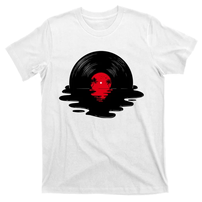 Melting Vinyl Record Sunset T-Shirt