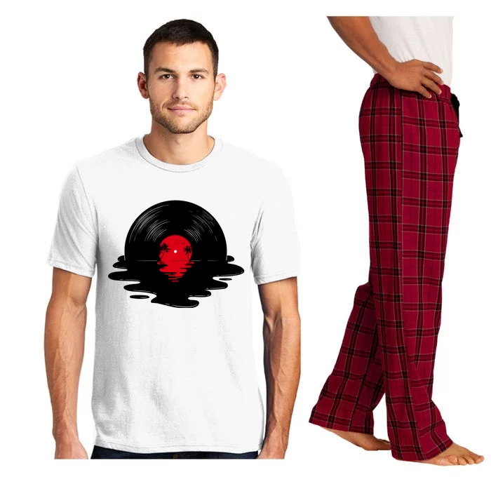 Melting Vinyl Record Sunset Pajama Set