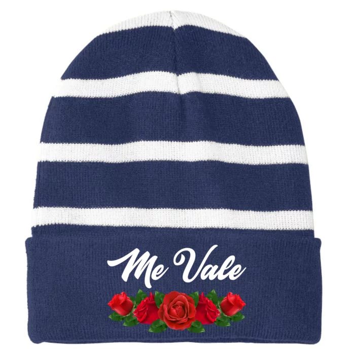 Me Vale Roses Mexican Striped Beanie with Solid Band