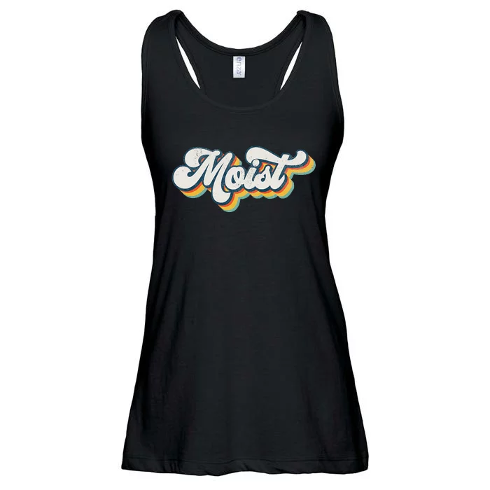 Moist Vintage Retro 80s Funny Sarcastic Moist Ladies Essential Flowy Tank