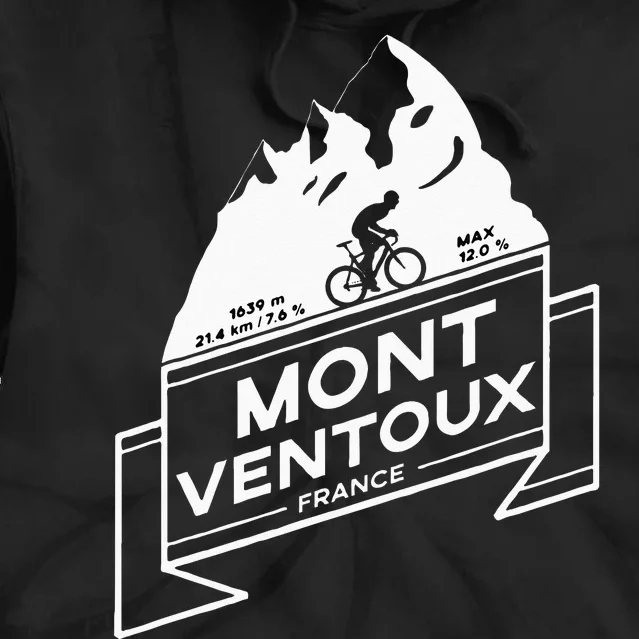 Mont Ventoux Road Cycling Climb Tie Dye Hoodie