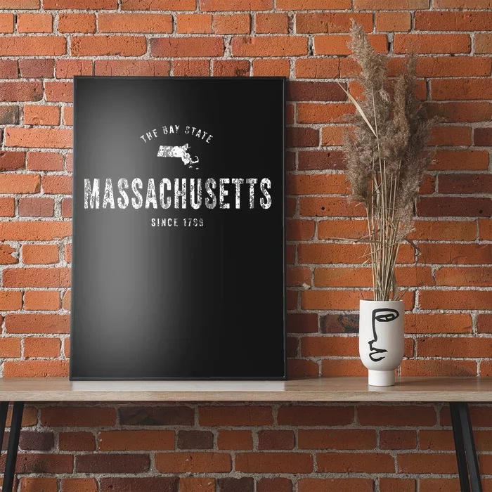 Massachusetts Vintage Sports Design Retro Ma Poster