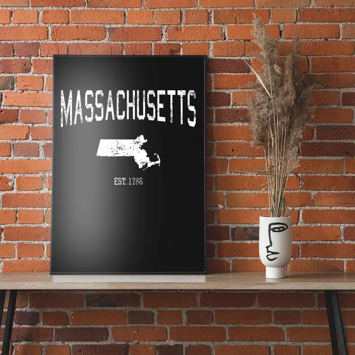 Massachusetts Vintage Sports Design Ma Poster