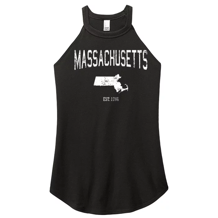 Massachusetts Vintage Sports Design Ma Women’s Perfect Tri Rocker Tank