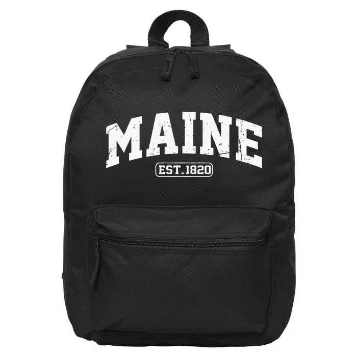 Maine Vintage State Athletic Style Swea 16 in Basic Backpack