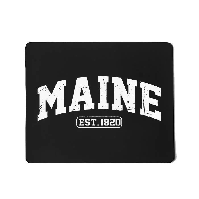 Maine Vintage State Athletic Style Swea Mousepad