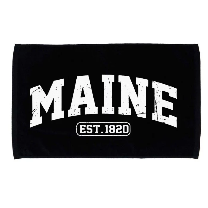 Maine Vintage State Athletic Style Swea Microfiber Hand Towel