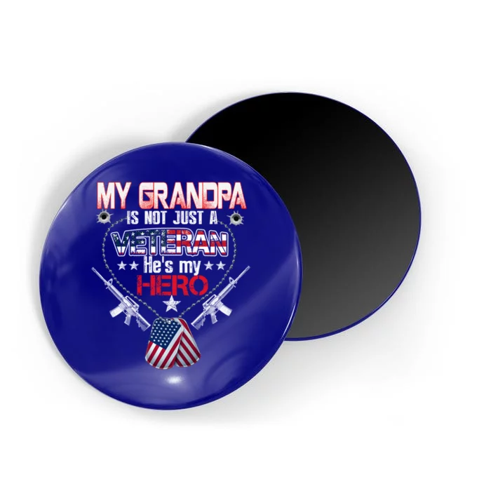 Military Veteran Support My Grandpa Us Veteran My Hero Gift Magnet