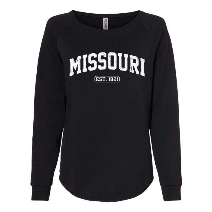 Missouri Vintage State Athletic Style Womens California Wash Sweatshirt