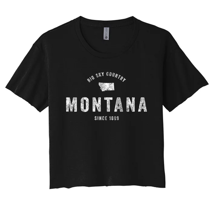 Montana Vintage Sports Women's Crop Top Tee