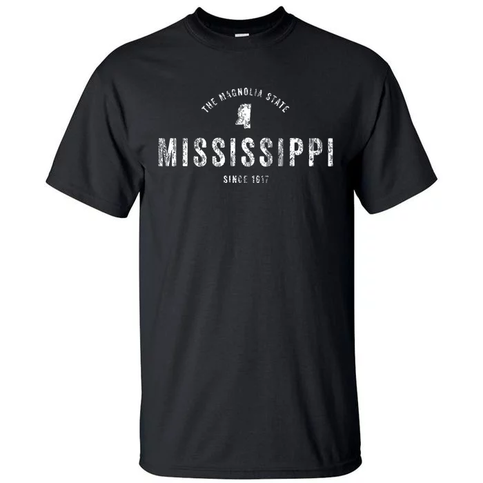 Mississippi Vintage Sports Design Retro Ms Tall T-Shirt