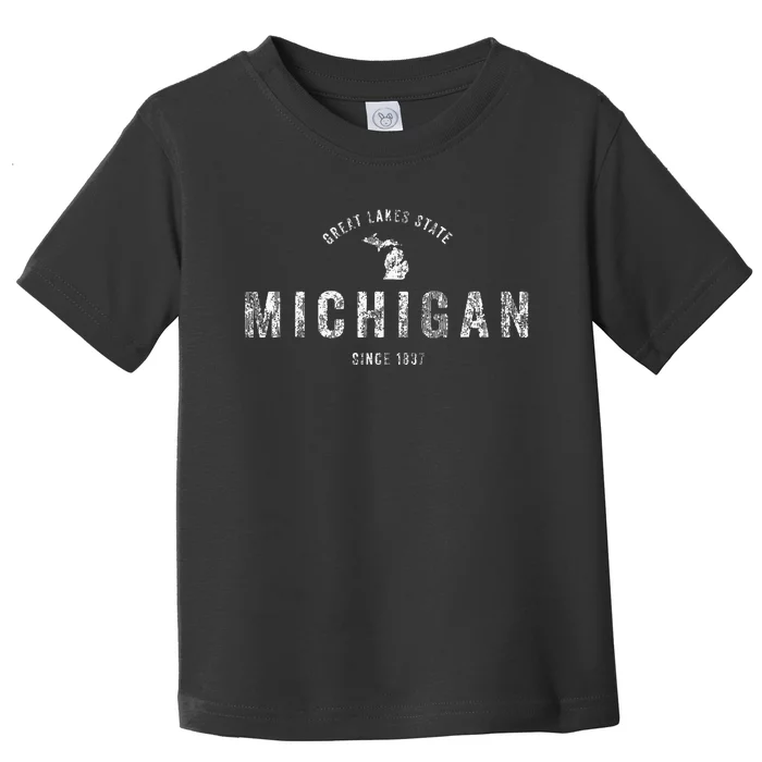 Michigan Vintage Sports Design Retro Mi Toddler T-Shirt