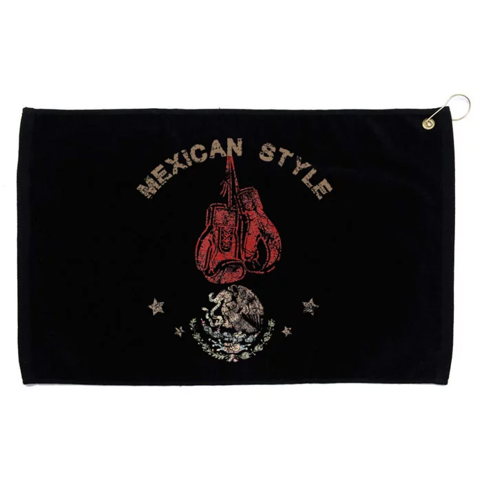 Mexican Vintage Style Boxing Great Boxer Grommeted Golf Towel