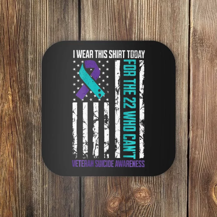 Military Veteran Suicide Awareness Crisis Number Coaster