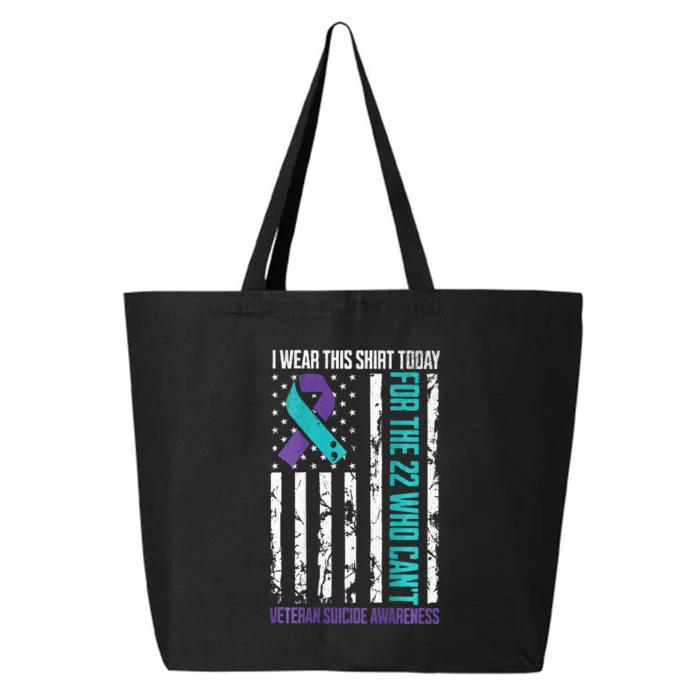 Military Veteran Suicide Awareness Crisis Number 25L Jumbo Tote