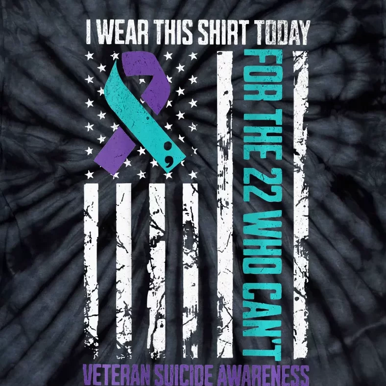 Military Veteran Suicide Awareness Crisis Number Tie-Dye T-Shirt