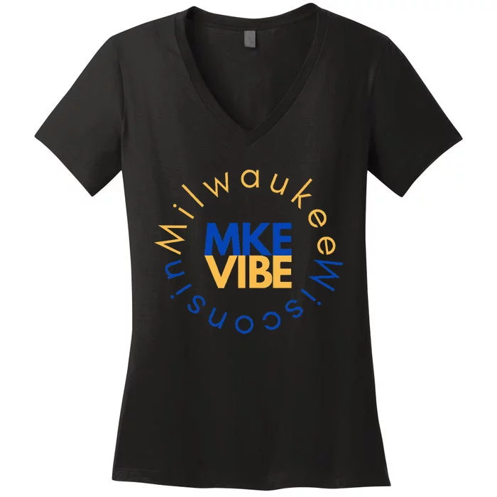 Mke Vibe “Sunrise Vibe” Women's V-Neck T-Shirt