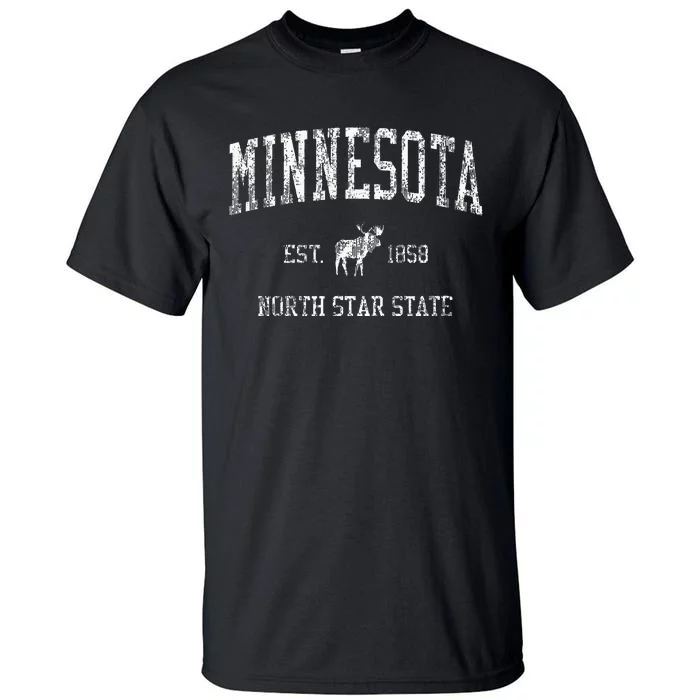 Minnesota Vintage Sports Mn Moose Tall T-Shirt