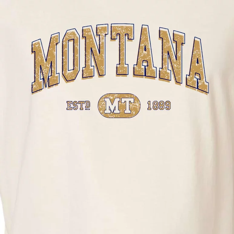 Montana Varsity Style Graphic Garment-Dyed Women's Muscle Tee