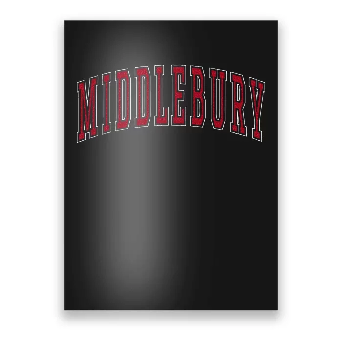 Middlebury Vermont Souvenir College Style Red Text Poster