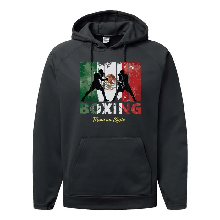 Mexican Vintage Style Boxing Great Boxing Performance Fleece Hoodie