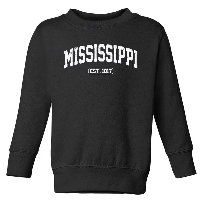 Mississippi Vintage State Athletic Style Toddler Sweatshirt