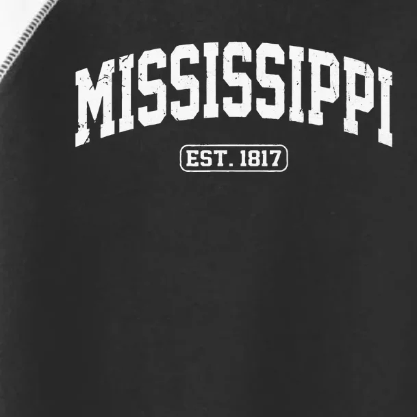 Mississippi Vintage State Athletic Style Toddler Fine Jersey T-Shirt