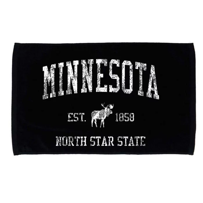 Minnesota Vintage Sports Mn Moose Design Microfiber Hand Towel