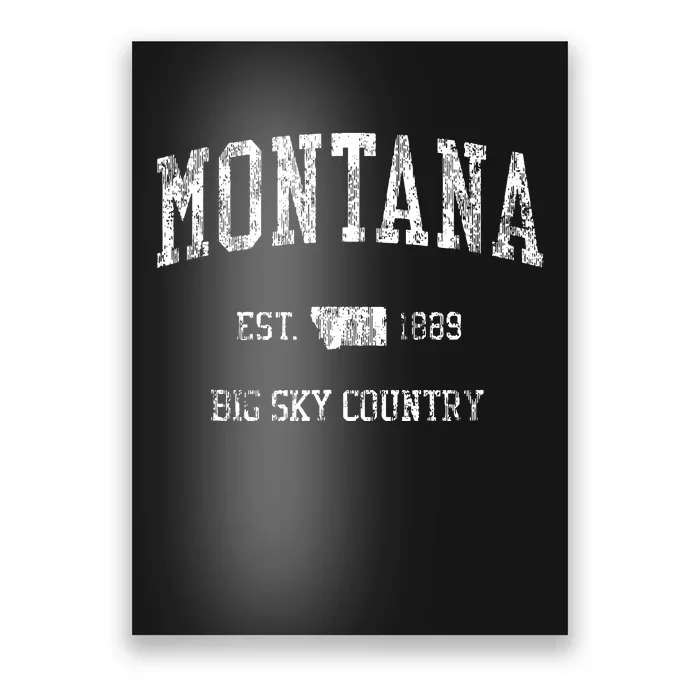 Montana Vintage Sports Design Montanan Poster