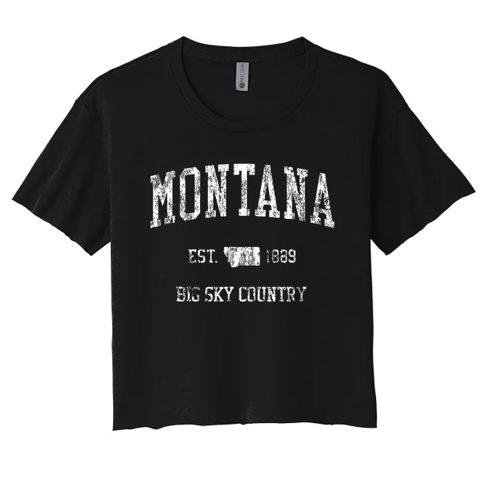 Montana Vintage Sports Design Montanan Women's Crop Top Tee