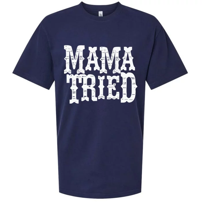 Mama Vintage Tried Country Music For Mom Mother Sueded Cloud Jersey T-Shirt