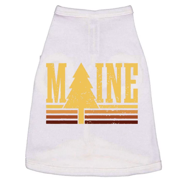 Maine Vintage Tree State Pride Camping Hiking Maine Doggie Tank