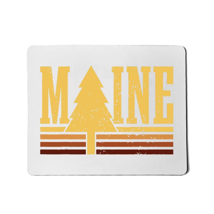 Maine Vintage Tree State Pride Camping Hiking Maine Mousepad