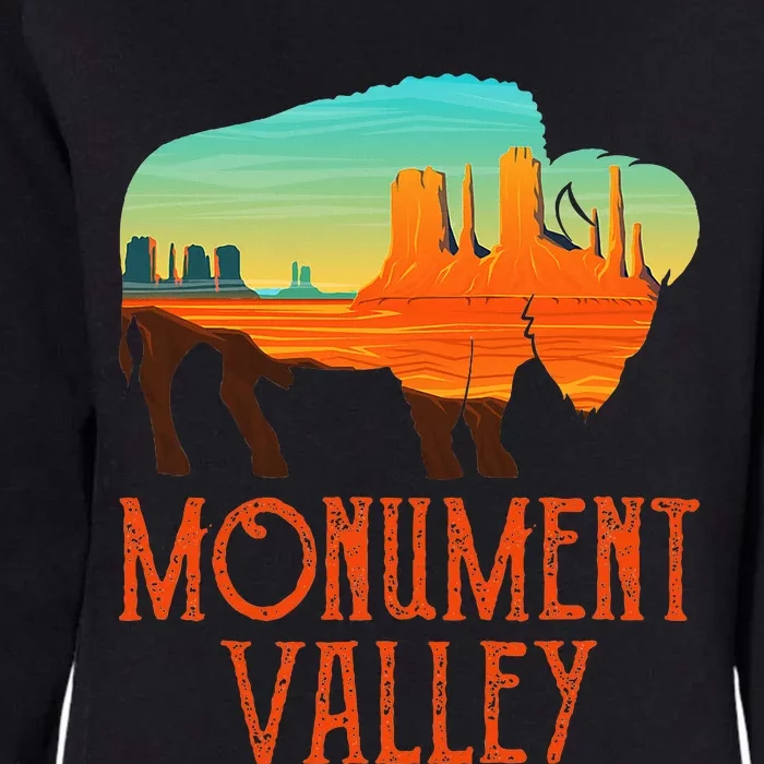 Monument Valley Utah Buffalo Monument Valley Womens California Wash Sweatshirt