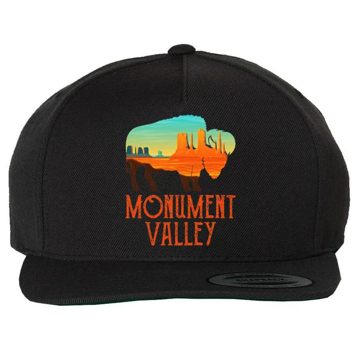 Monument Valley Utah Buffalo Monument Valley Wool Snapback Cap