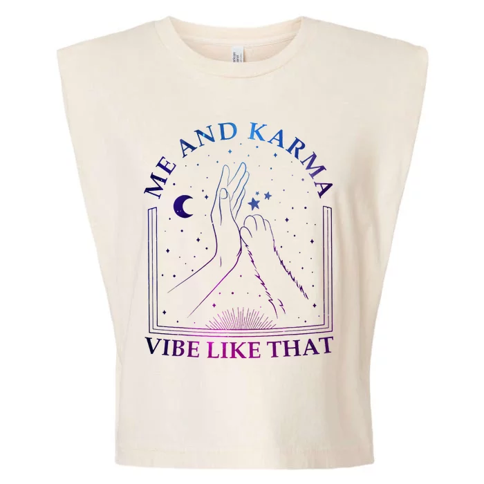 Midnight Vibes Uniting with Karma Garment-Dyed Women's Muscle Tee