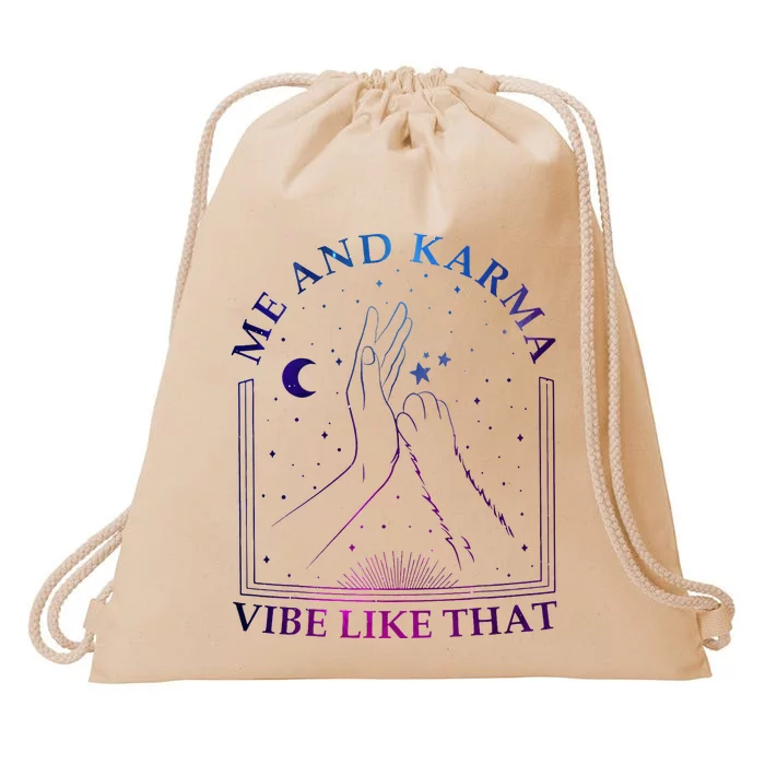 Midnight Vibes Uniting with Karma Drawstring Bag