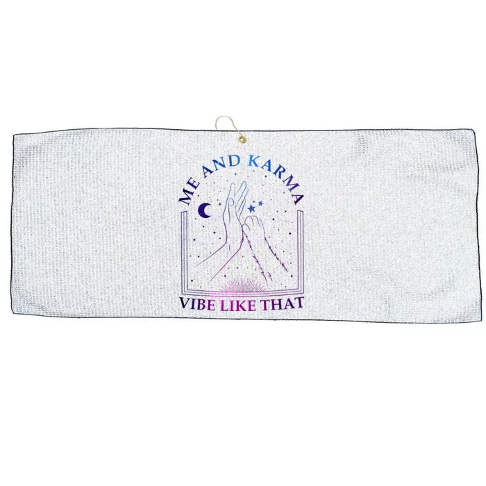 Midnight Vibes Uniting with Karma Large Microfiber Waffle Golf Towel