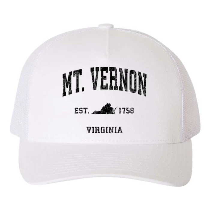 Mt. Vernon Virginia Va Vintage Established Athletic Sports Design Yupoong Adult 5-Panel Trucker Hat